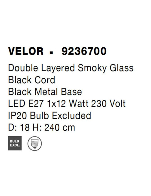 Pendelleuchte Velor Ø18