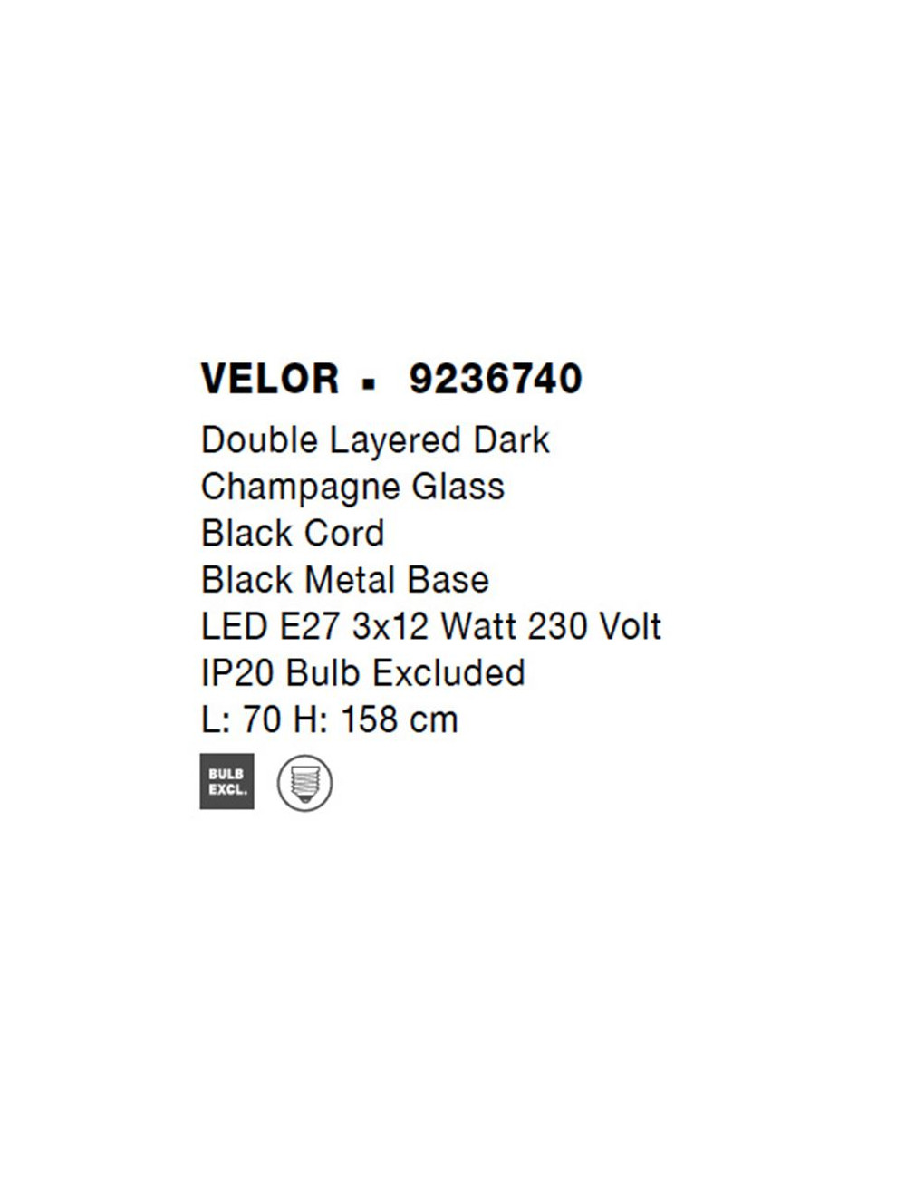 Pendant lamp Velor