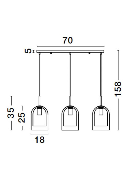 Piekaramā lampa Velor
