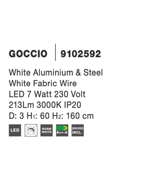 Pendant lamp Goccio Ø3 LED