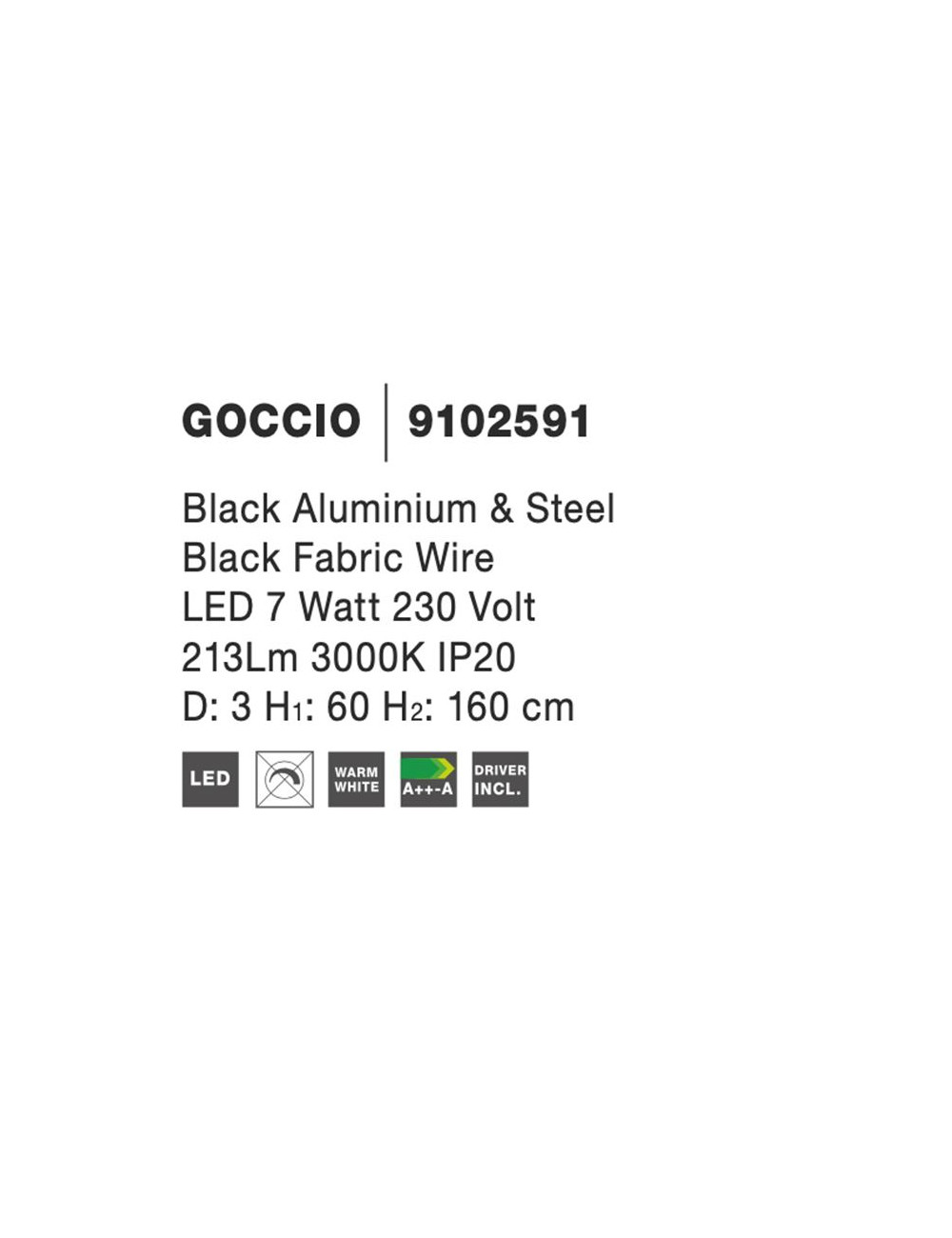 Pendelleuchte Goccio Ø3 LED