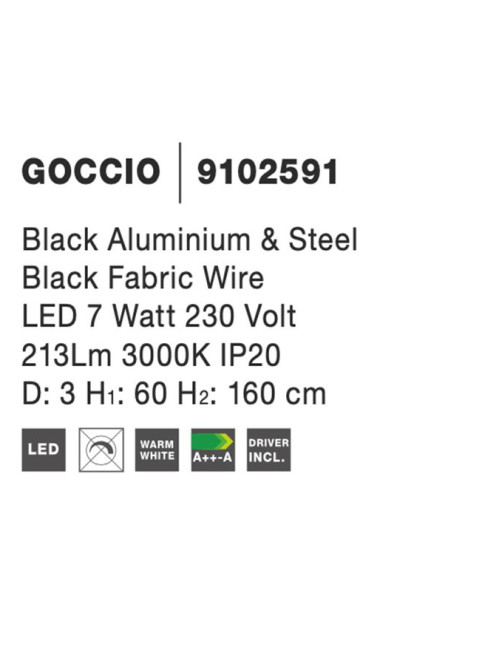 Pendelleuchte Goccio Ø3 LED