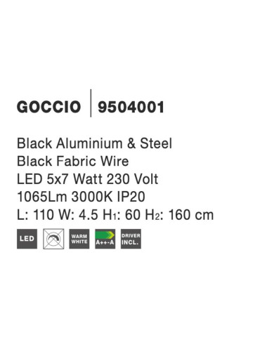 Pendant lamp Goccio LED 9504001 | Nova Luce | TavaGaisma.lv/en