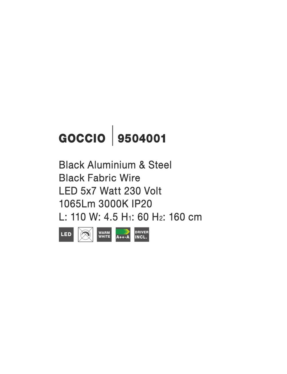 Pendant lamp Goccio LED