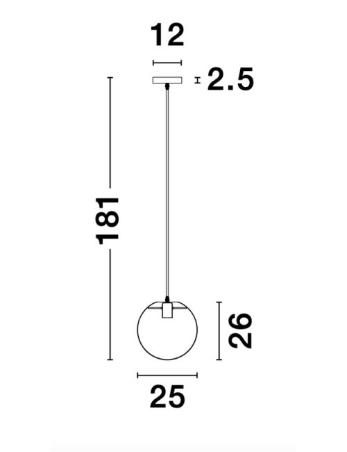 Piekaramā lampa Mirale Ø25