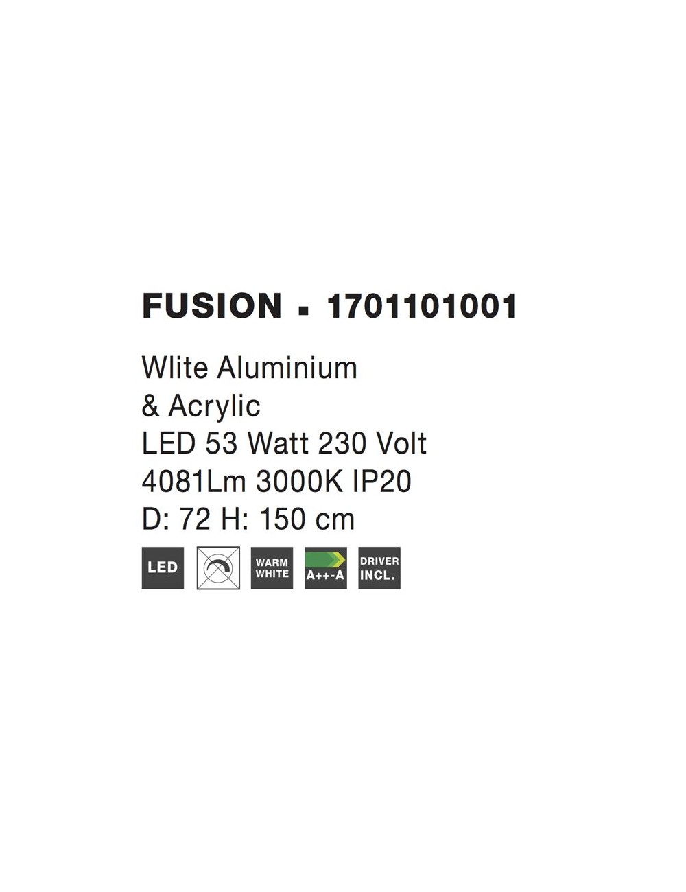 Pendelleuchte Fusion Ø72 LED
