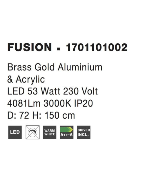 Piekaramā lampa Fusion Ø72 LED