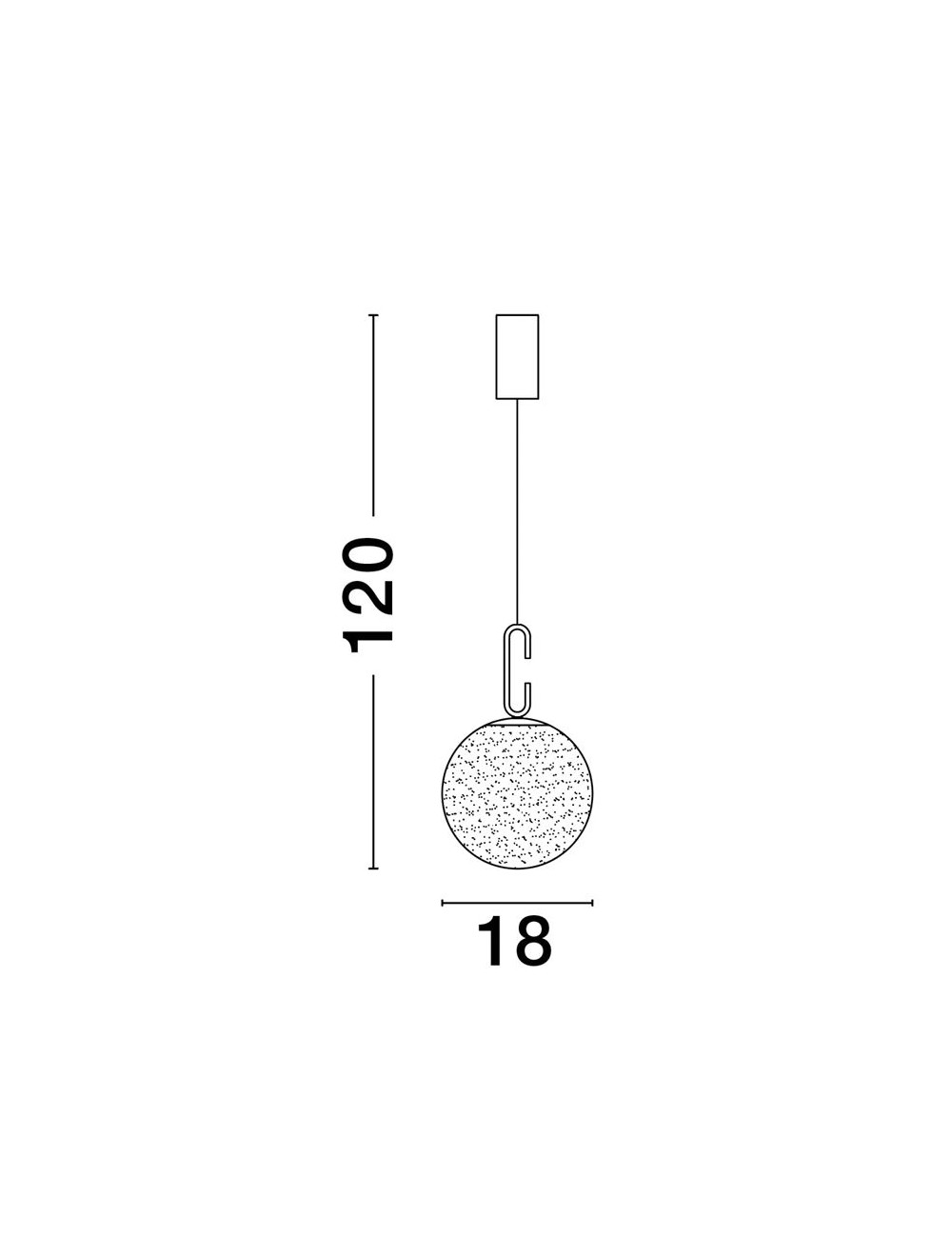 Pakabinamas šviestuvas Hook Ø18 LED