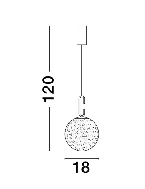 Pendant lamp Hook Ø18 LED