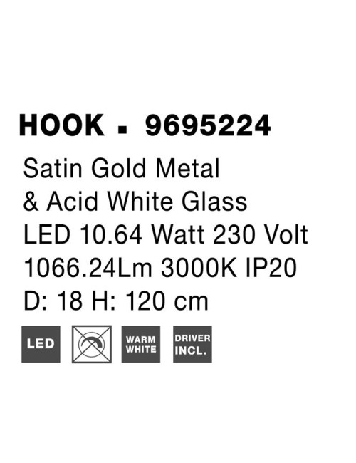 Pakabinamas šviestuvas Hook Ø18 LED