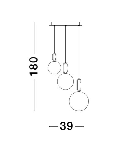 Pendelleuchte Hook Ø39 LED