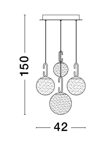 Pendant lamp Hook Ø42 LED 9695222 | Nova Luce | TavaGaisma.lv/en