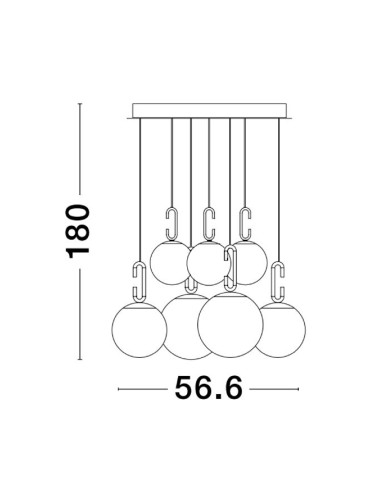 Pendant lamp Hook Ø56,6 LED 9695221 | Nova Luce | TavaGaisma.lv/en