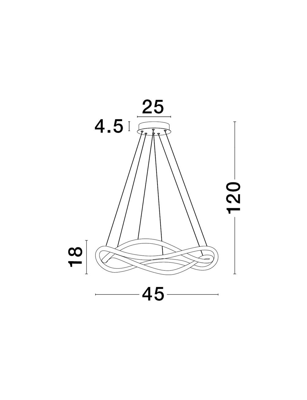 Pendant lamp Jinal Ø45 LED