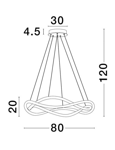 Подвесная лампа Jinal Ø80 LED