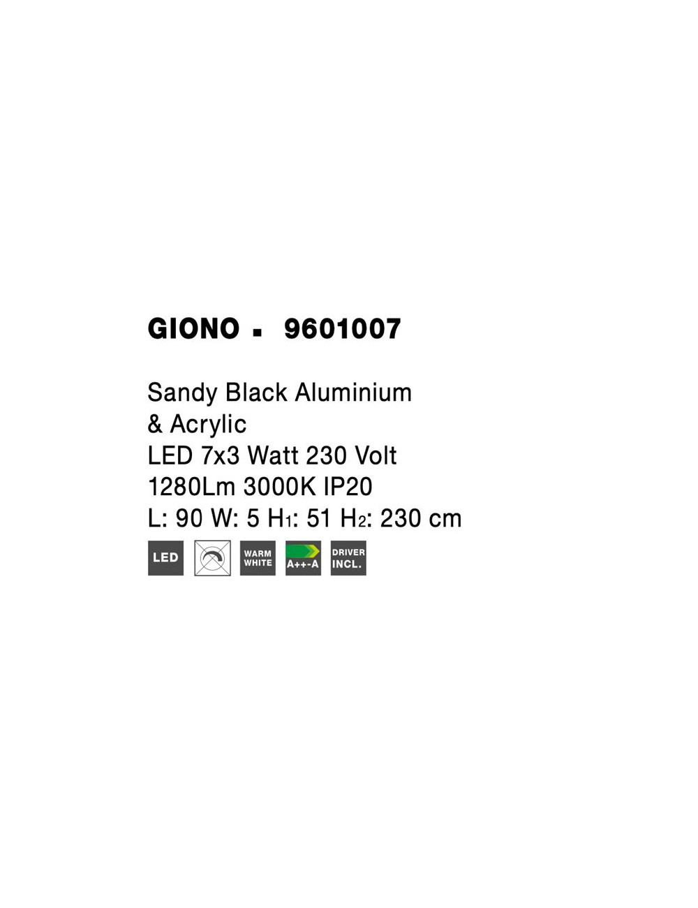 Piekaramā lampa Giono LED