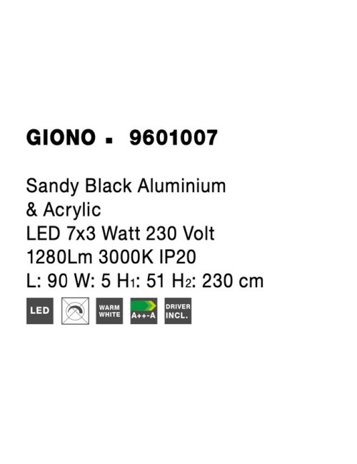 Pakabinamas šviestuvas Giono LED