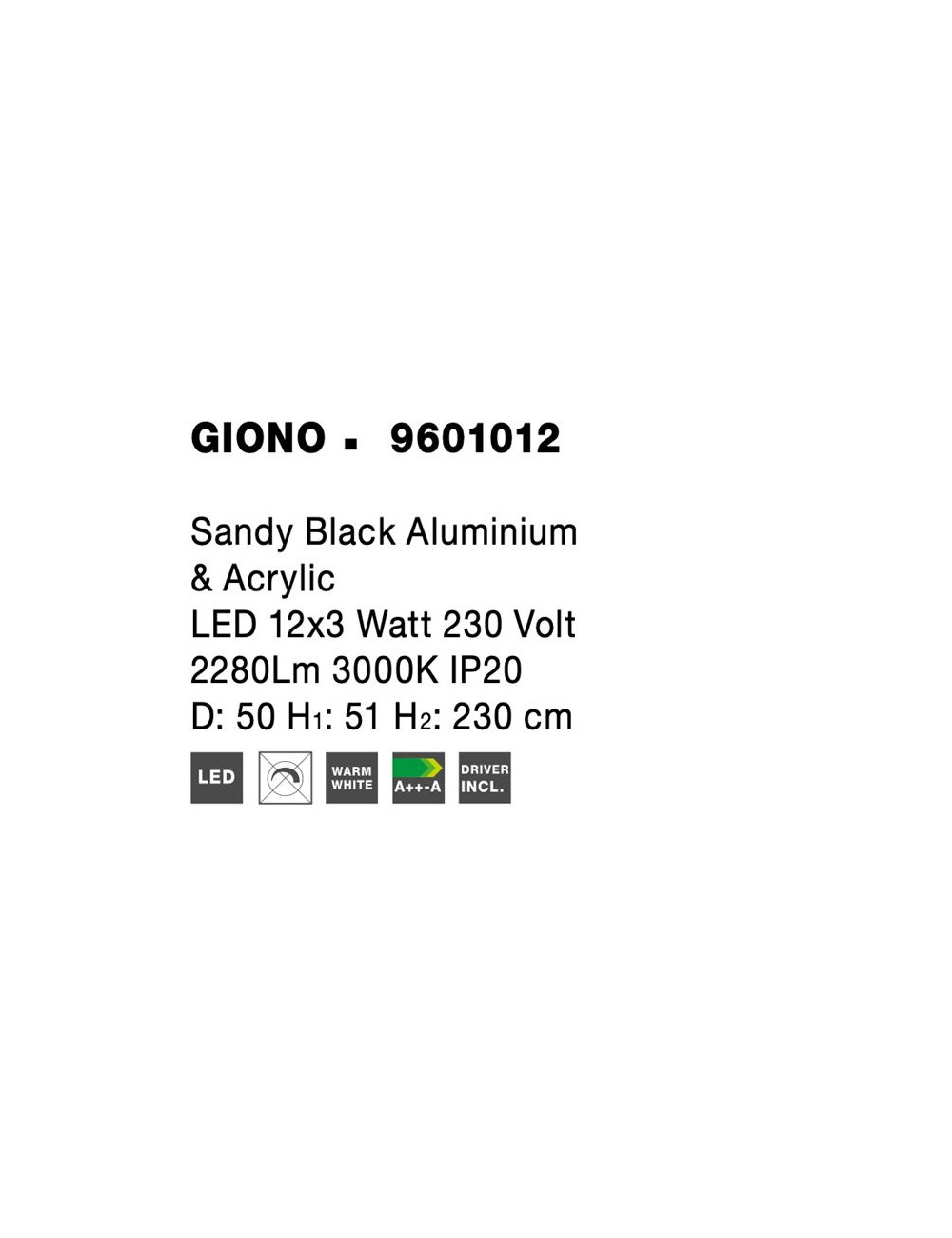 Pendelleuchte Giono Ø50 LED