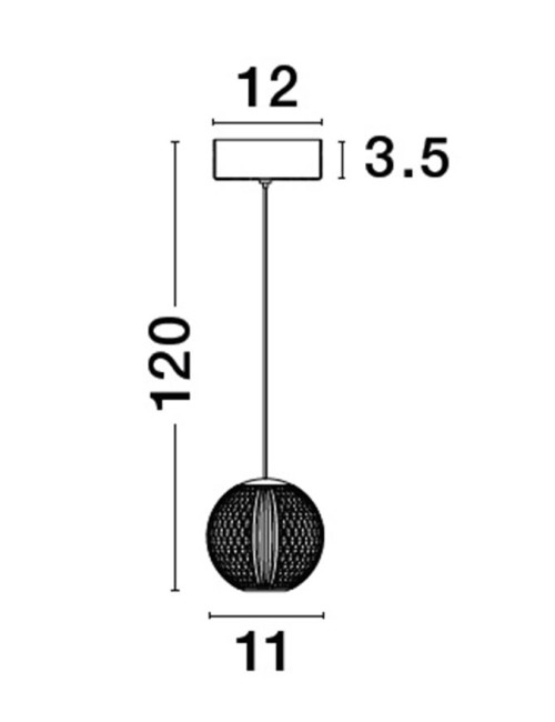 Piekaramā lampa Brillante Ø12 LED