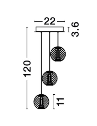Подвесная лампа Brillante Ø22 LED