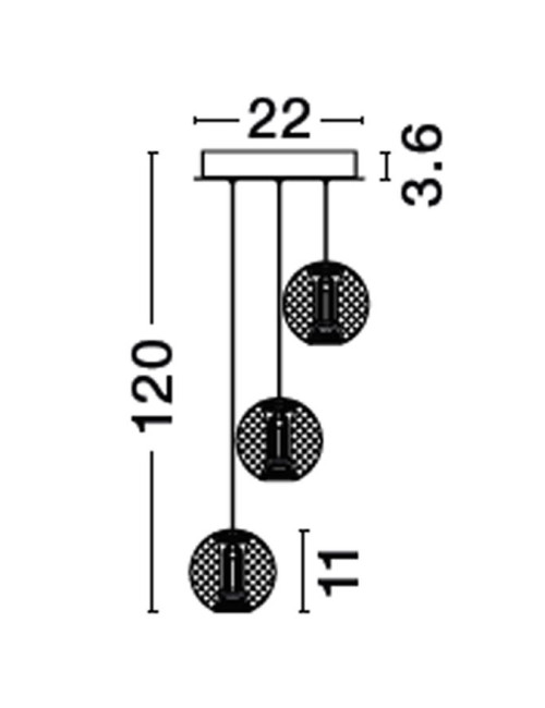 Подвесная лампа Brillante Ø22 LED