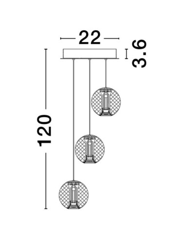 Pendant lamp Brillante Ø22 LED 9695208 | Nova Luce | TavaGaisma.lv/en