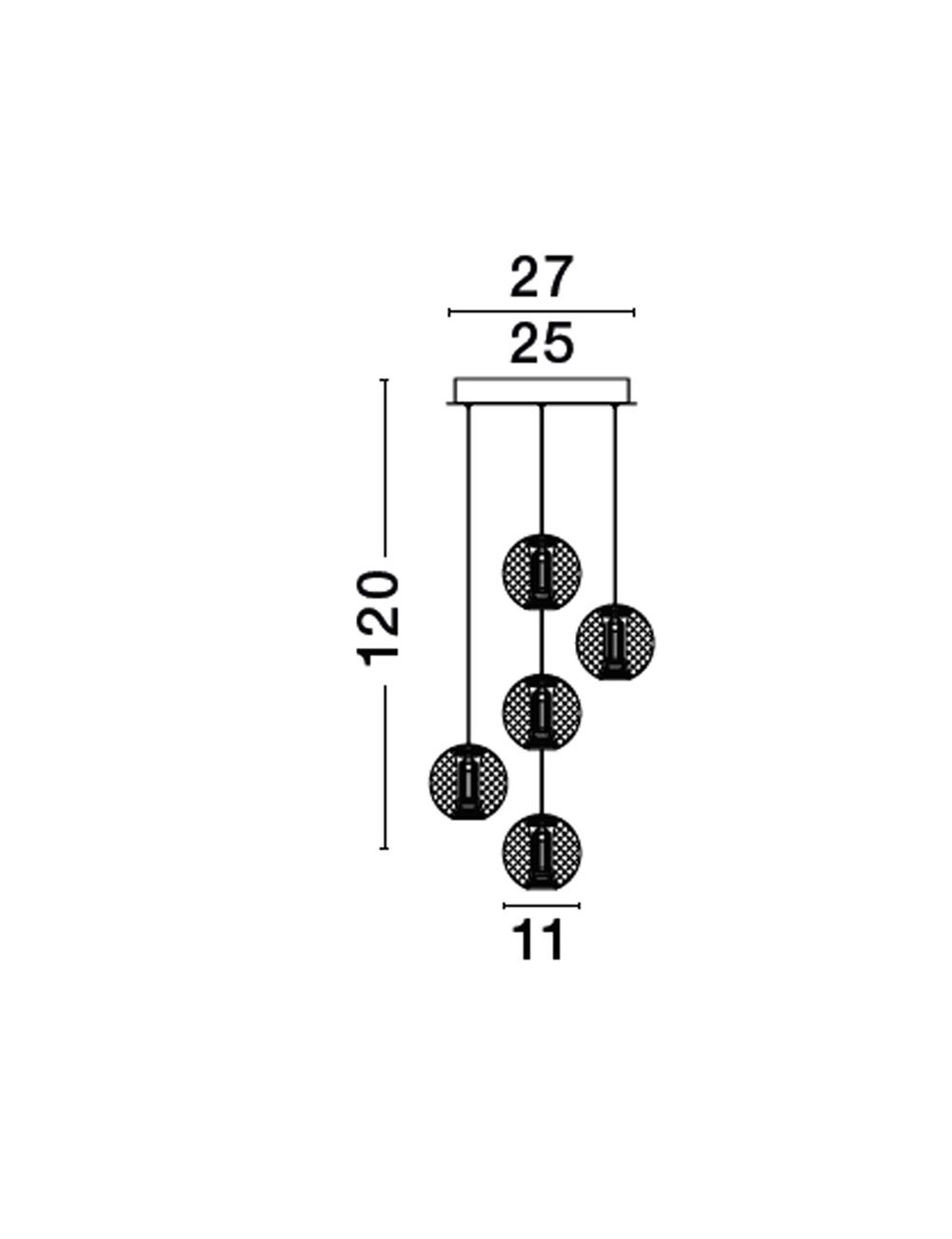 Подвесная лампа Brillante Ø27 LED