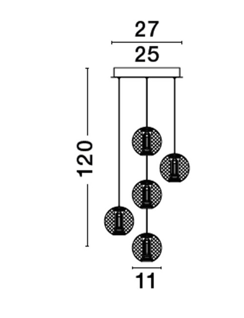 Piekaramā lampa Brillante Ø27 LED