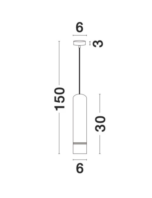 Pendant lamp Esca Ø6