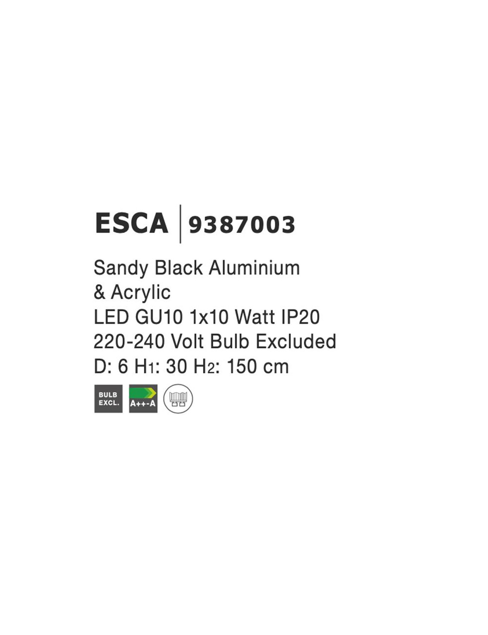 Pendelleuchte Esca Ø6