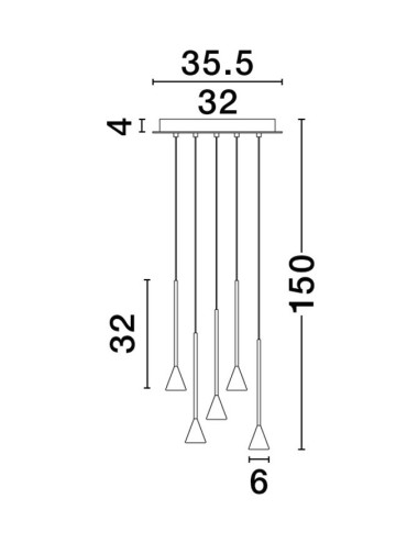 Nova Luce - Net Ø35,5 LED 9060219 подвесная лампа | TavaGaisma.lv/ru
