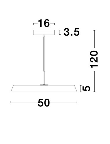 Nova Luce - Vetro Ø50 LED 910621 piekaramā lampa | TavaGaisma.lv