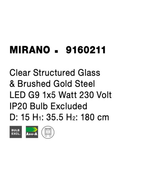 Pendelleuchte Mirano Ø15
