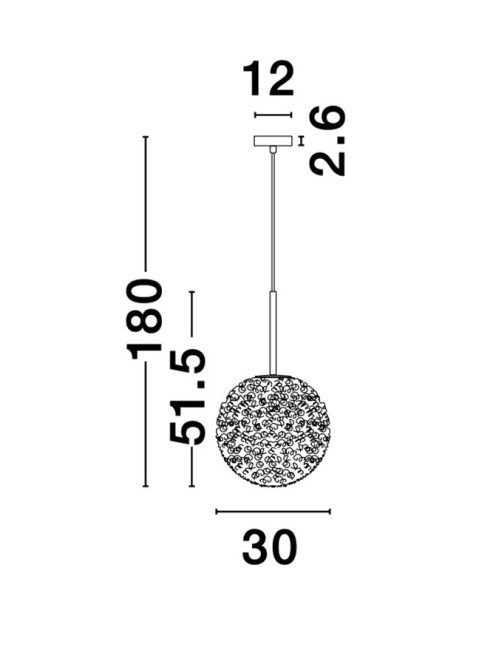 Piekaramā lampa Mirano Ø30