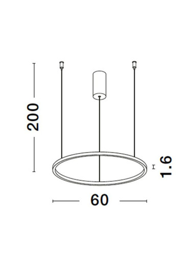 Pakabinamas šviestuvas Tarquin Ø60 LED 9345600 | Nova Luce | TavaGaisma.lv/lt