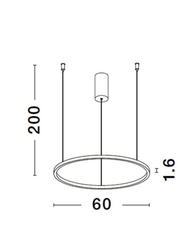 Nova Luce - Tarquin Ø60 LED 9345601 piekaramā lampa | TavaGaisma.lv