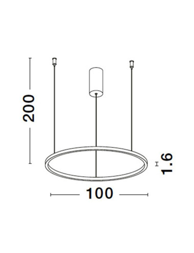 Nova Luce - Tarquin Ø100 LED 9345611 piekaramā lampa | TavaGaisma.lv