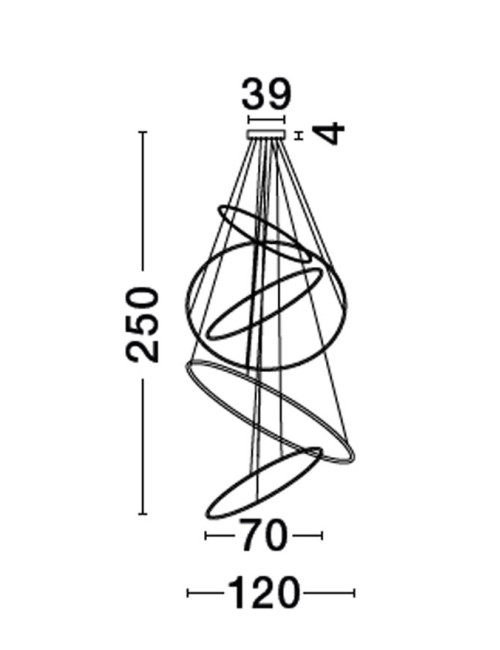 Pendant lamp Nudos Ø120 LED