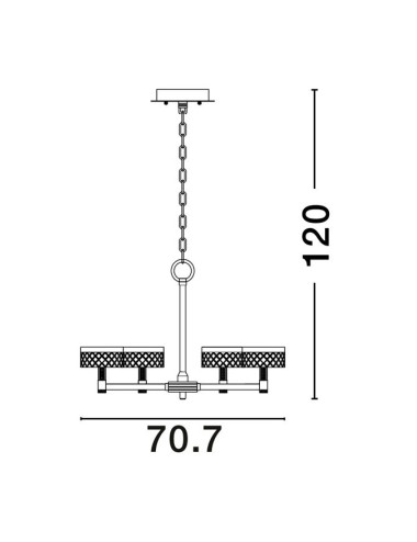 Chandelier Bion Ø70,7 LED 9186944 | Nova Luce | TavaGaisma.lv/en