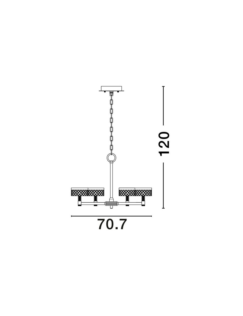 Chandelier Bion Ø70,7 LED