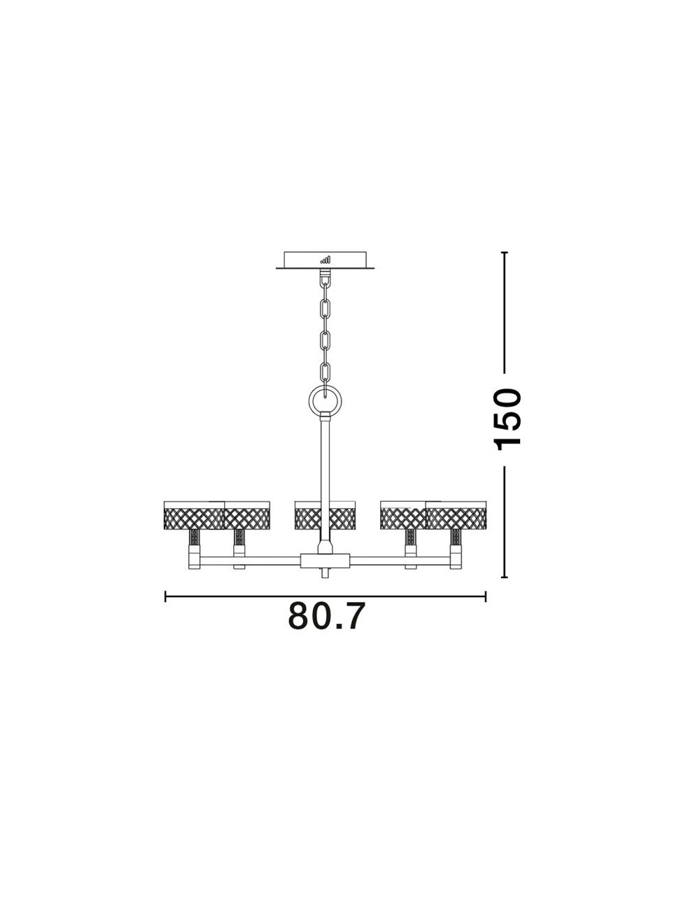 Kronleuchter Bion Ø80,7 LED