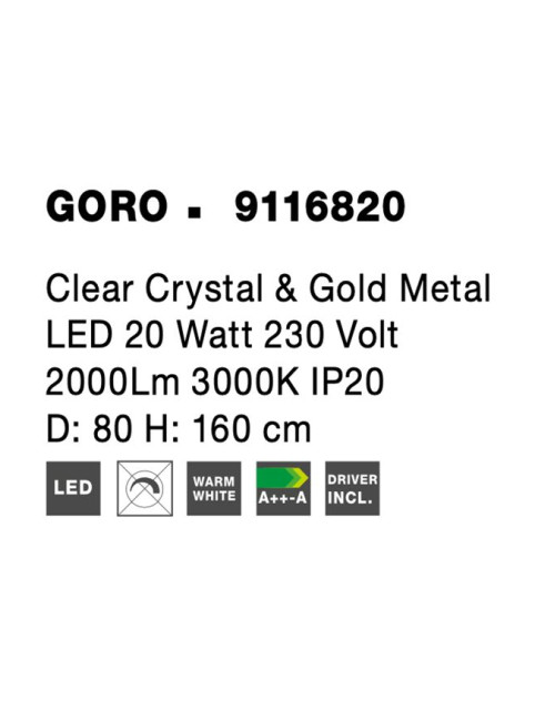 Lühter Goro Ø80 LED