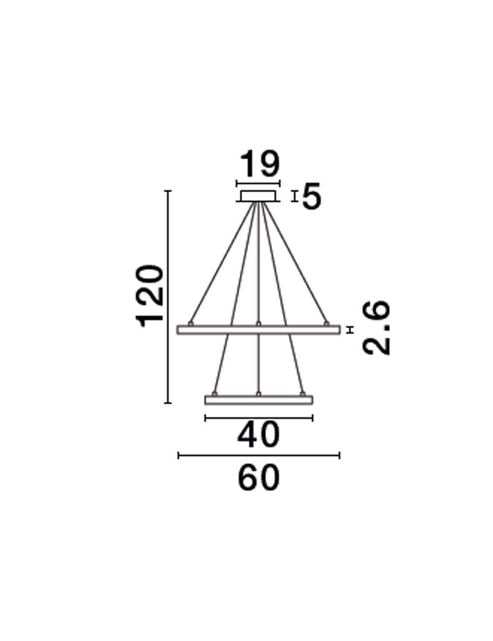 Piekaramā lampa Empatia Ø60 LED