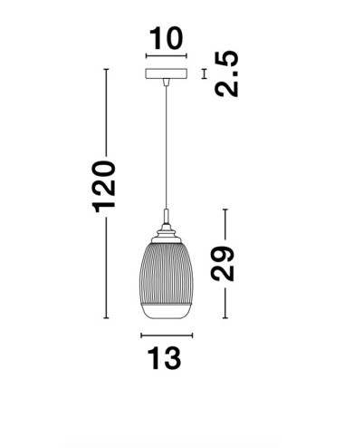 Pendant lamp Mond Ø13 9738212 | Nova Luce | TavaGaisma.lv/en