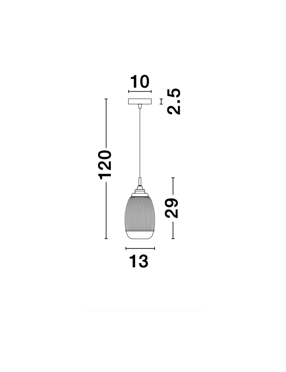 Pendant lamp Mond Ø13