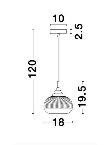 Nova Luce - Mond Ø18 9738211 piekaramā lampa | TavaGaisma.lv