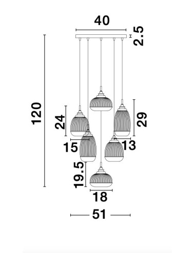 Ripplamp Mond Ø51
