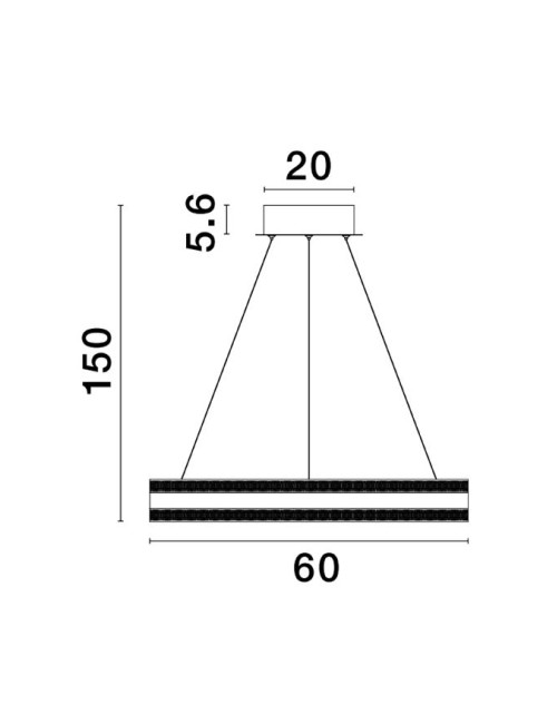 Kronleuchter Agos Ø60 LED