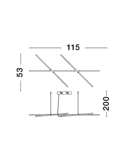 Nova Luce - Raccio LED 9695214 piekaramā lampa | TavaGaisma.lv