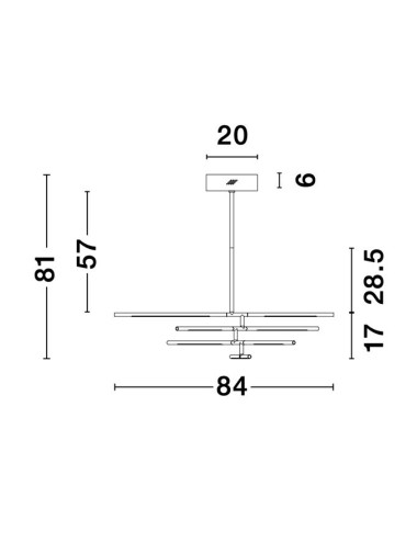 Nova Luce - Raccio LED 9180780 piekaramā lampa | TavaGaisma.lv
